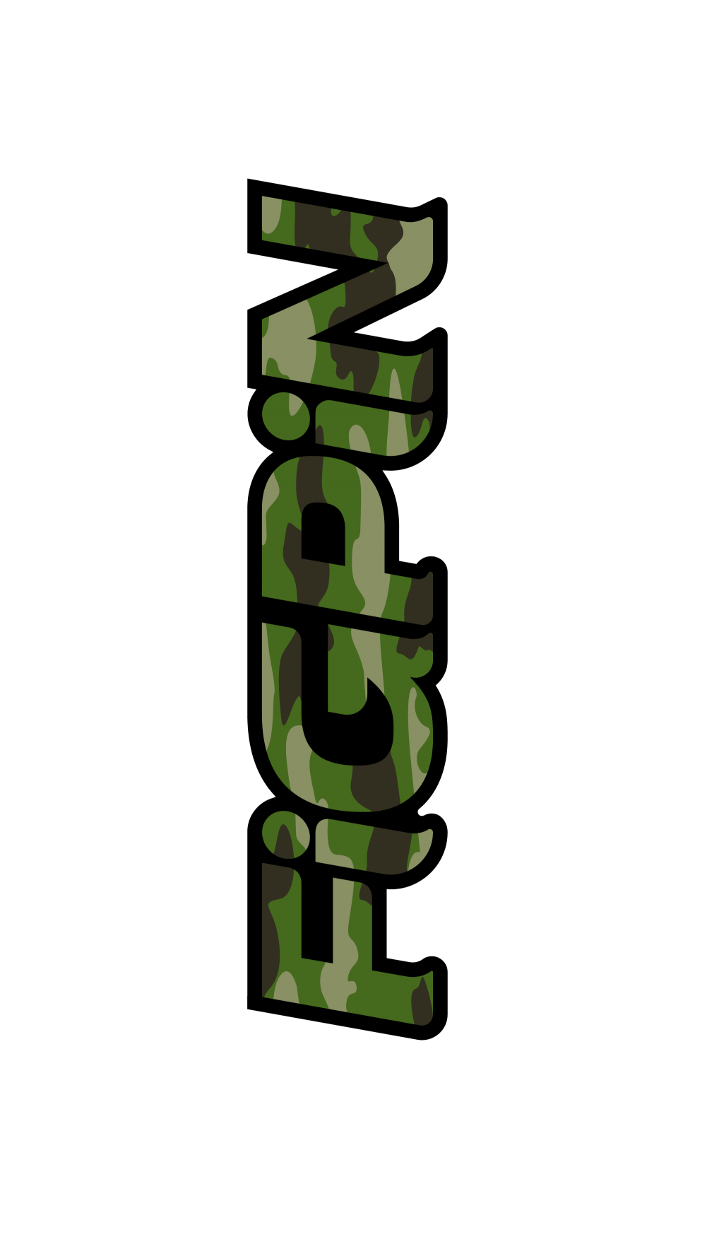 Green Camo on Black