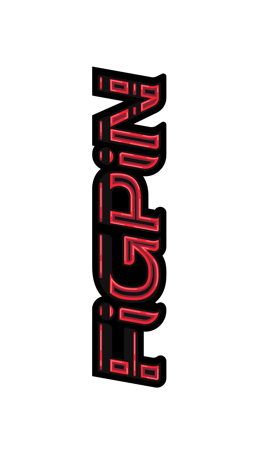 Red Neon on Black