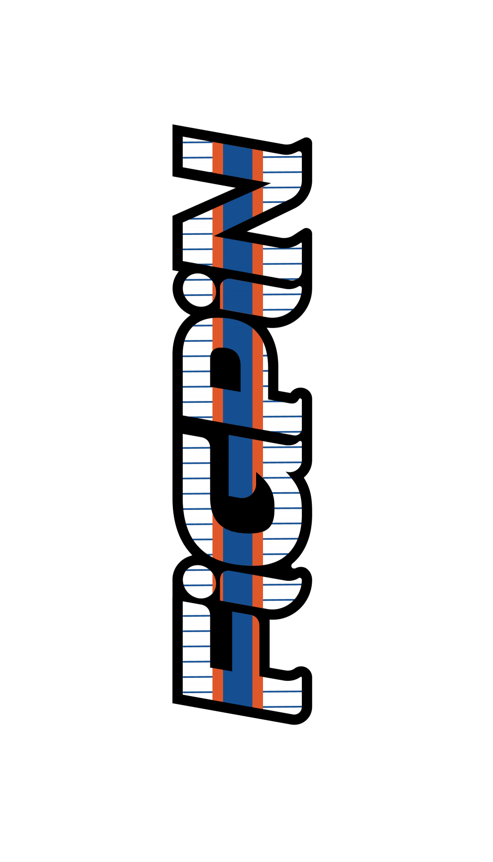 Orange NYC Stripes on Black