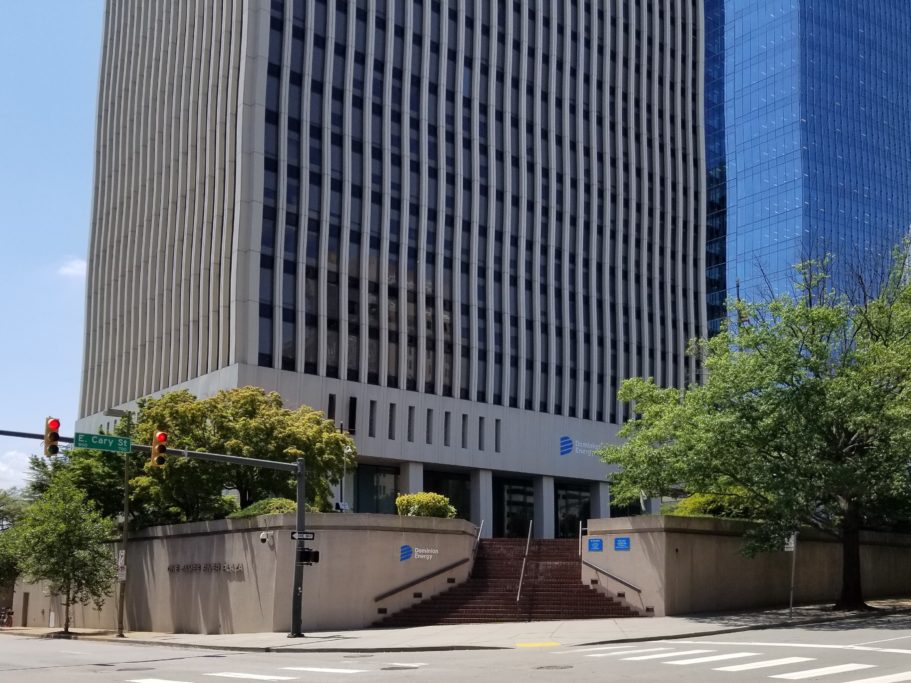 August 2019 — looking towards former factory location at Seventh & Cary Streets SW