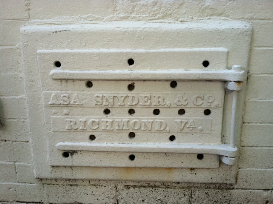 (Coal Chutes of Richmond) — showing manufacture by Asa Snyder & Co.