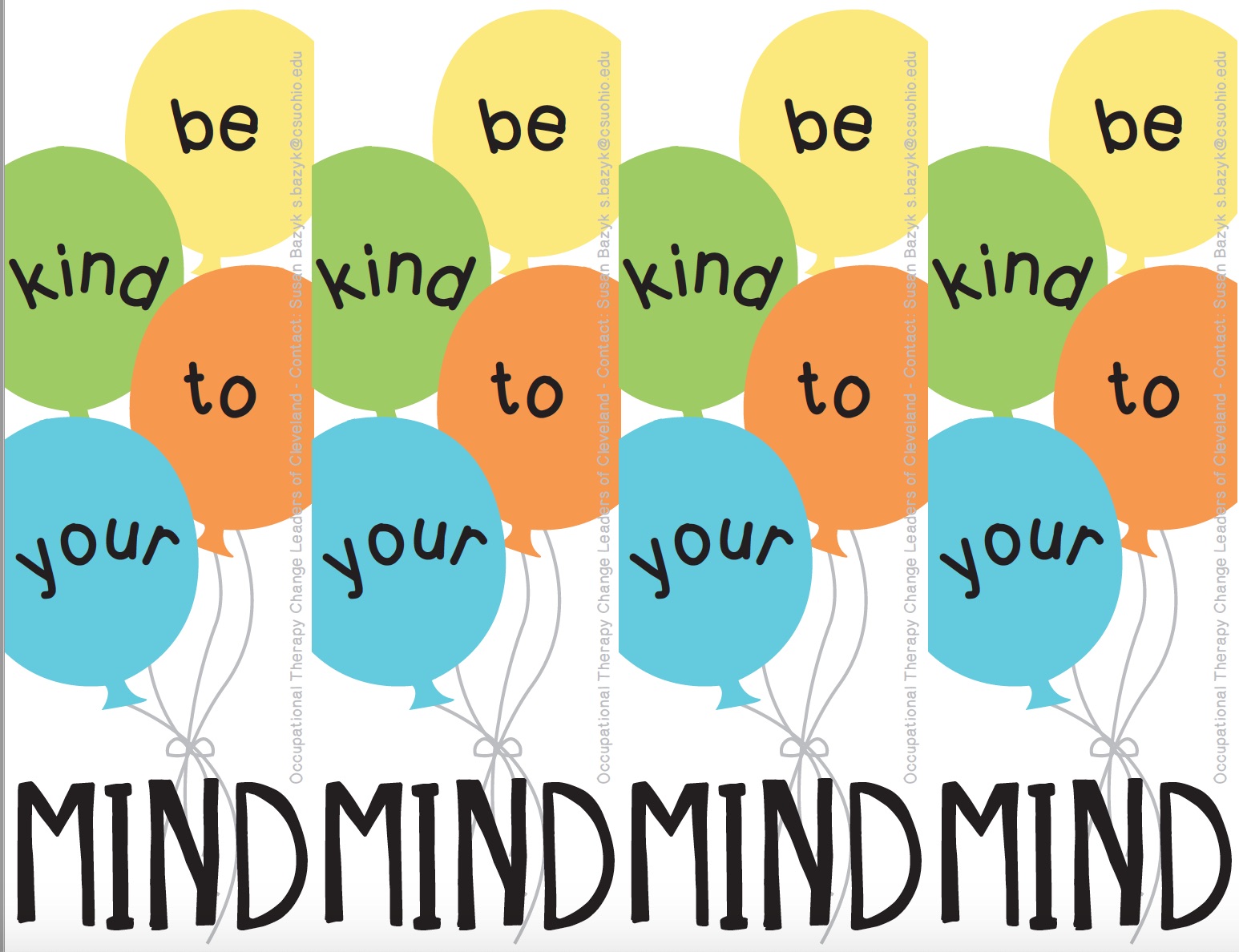 Be kind to your mind bookmark can be part of embedded mental health strategies