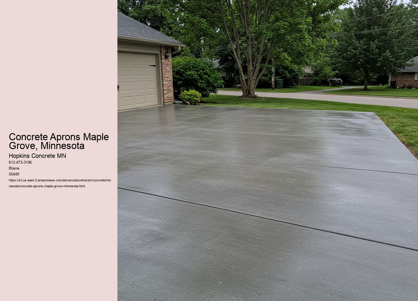Concrete Aprons Maple Grove, Minnesota