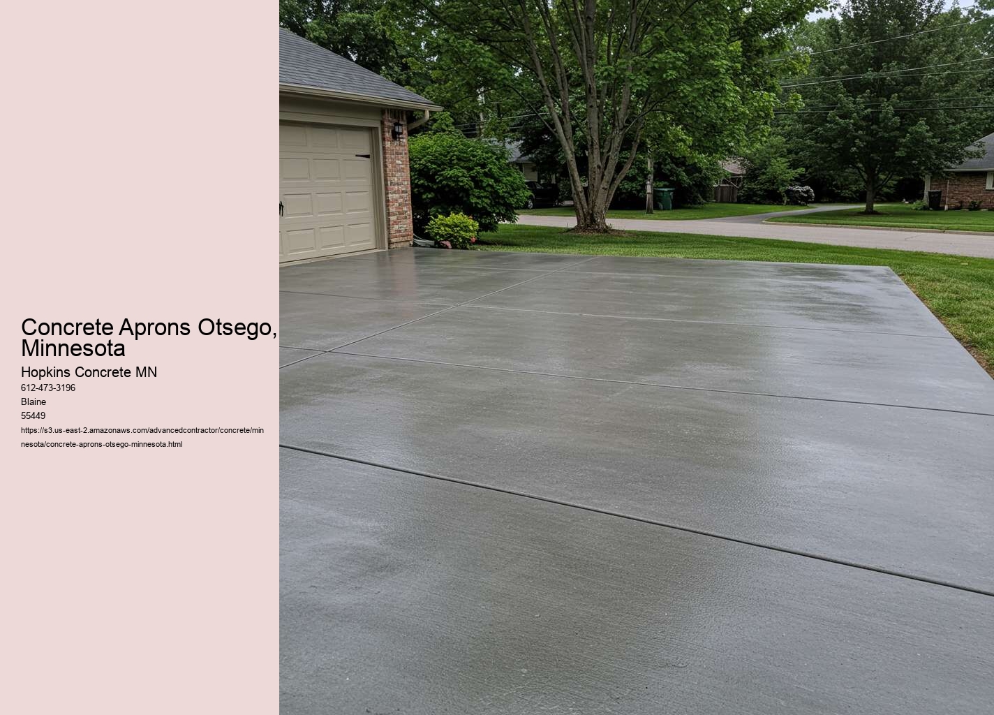 Concrete Aprons Otsego, Minnesota