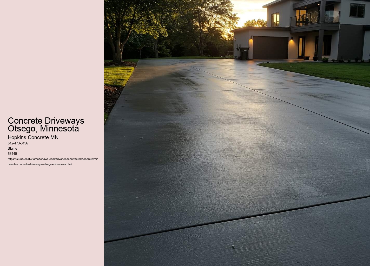 Concrete Driveways Otsego, Minnesota