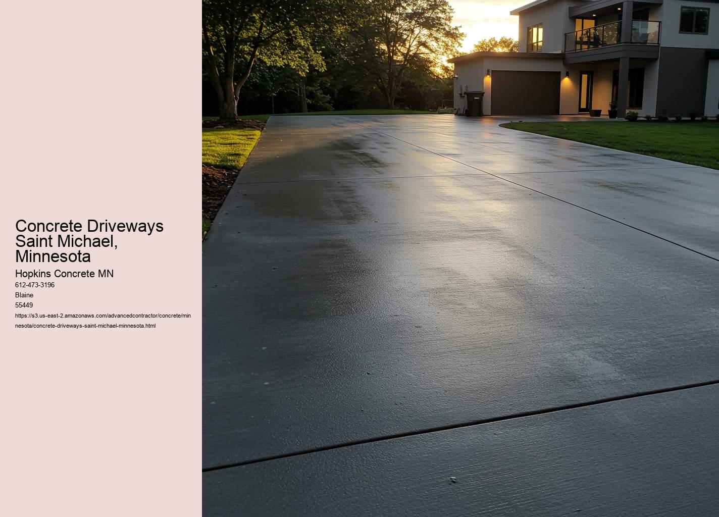 Concrete Driveways Saint Michael, Minnesota