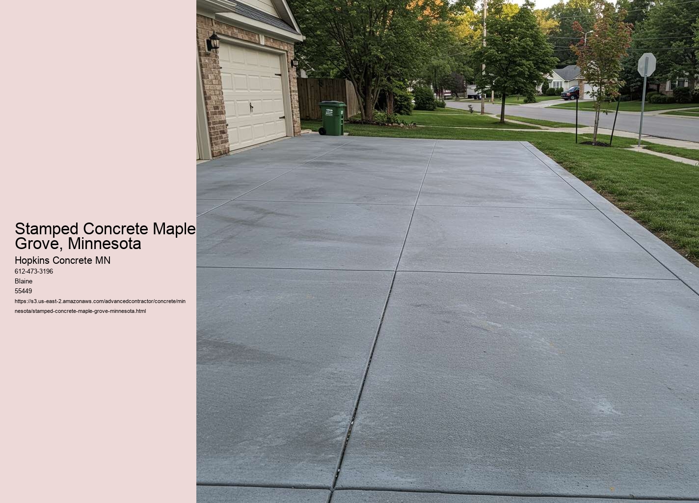 Stamped Concrete Maple Grove, Minnesota