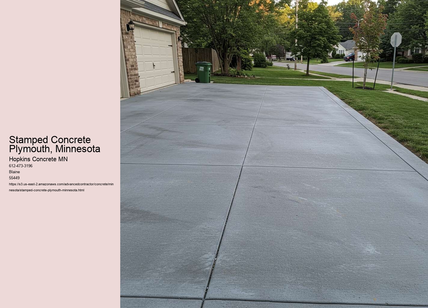 Stamped Concrete Plymouth, Minnesota