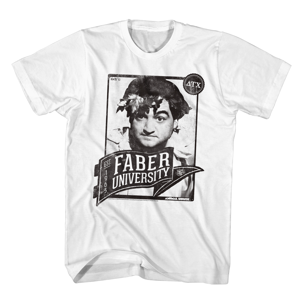 Animal House T-Shirt B&W Toga Party Portrait White Tee