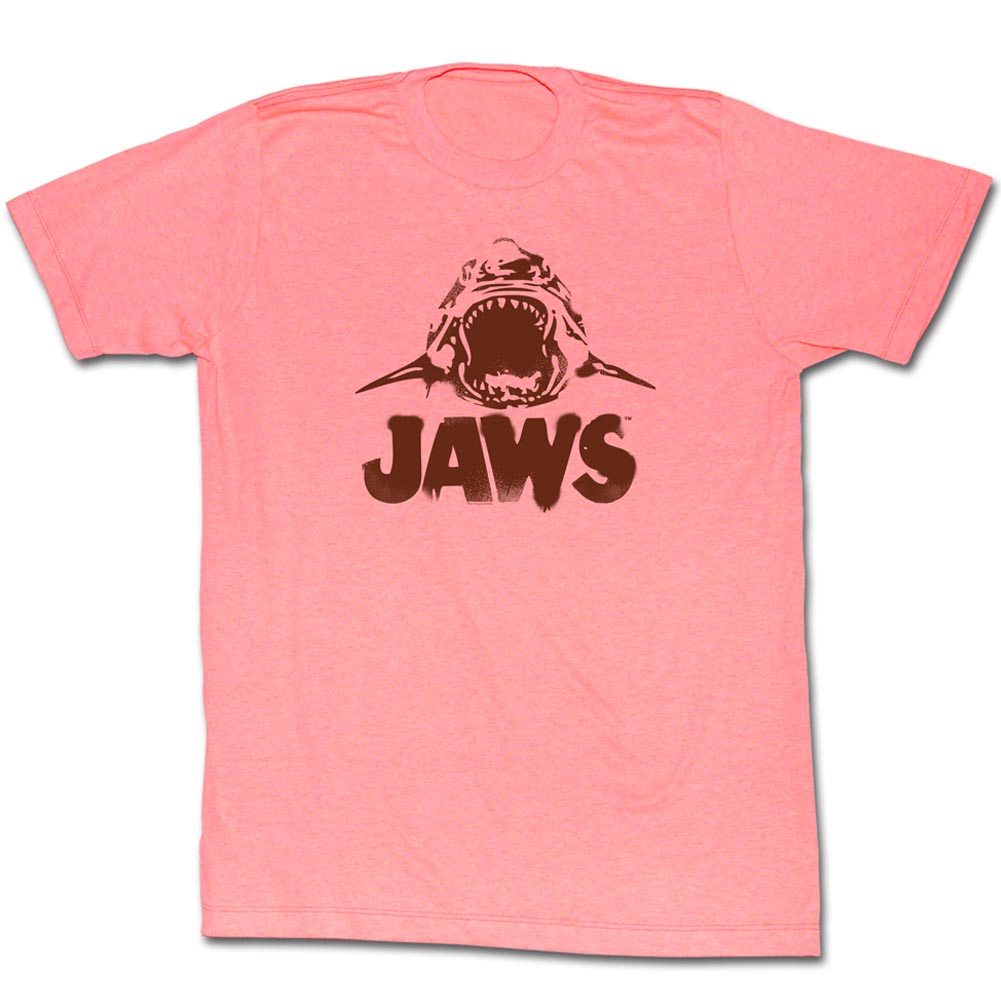 Jaws T-Shirt Silhouette Logo Coral Heather Tee
