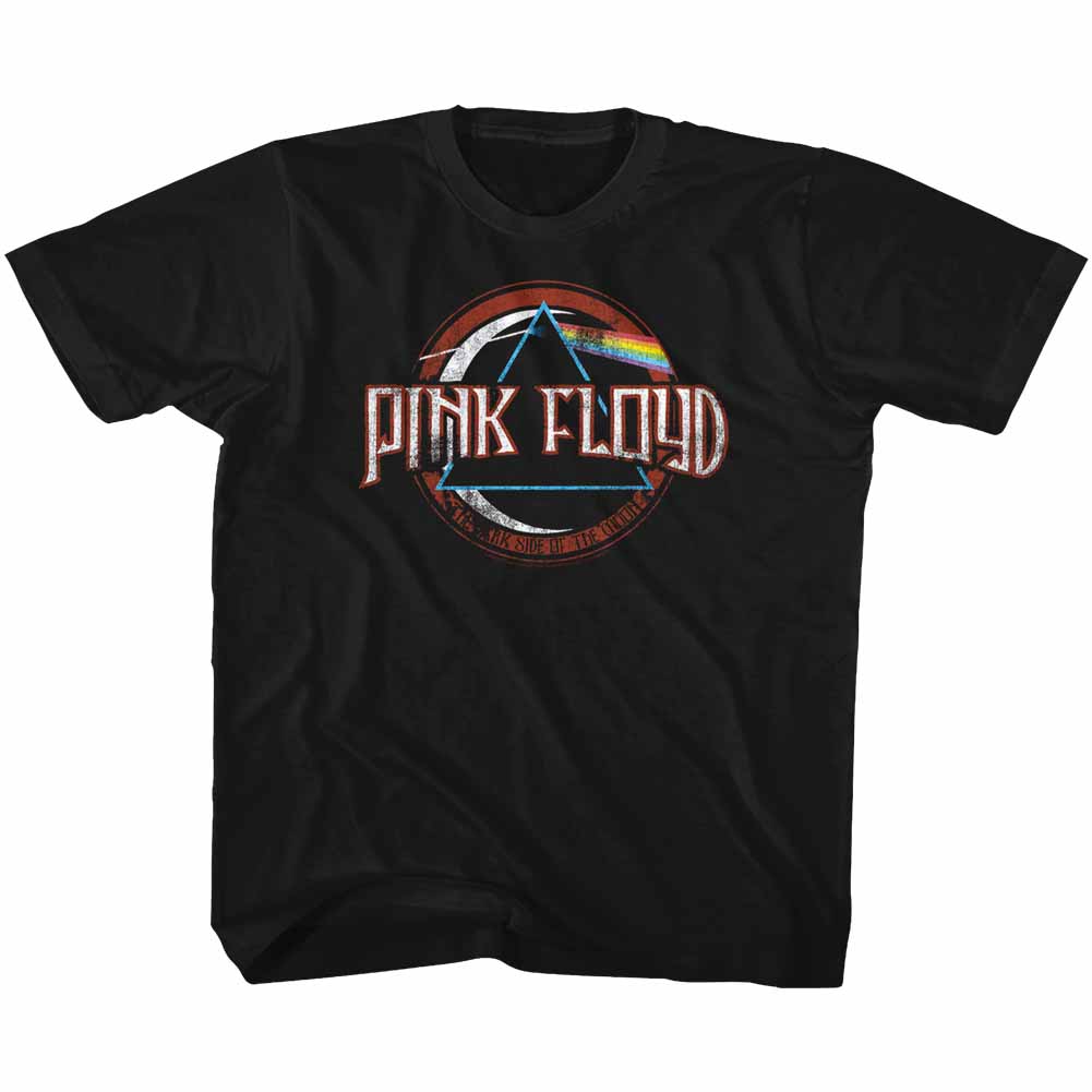 Pink Floyd Toddler T-Shirt Distressed The Dark Side of The Moon Black Tee - Picture 2 of 2