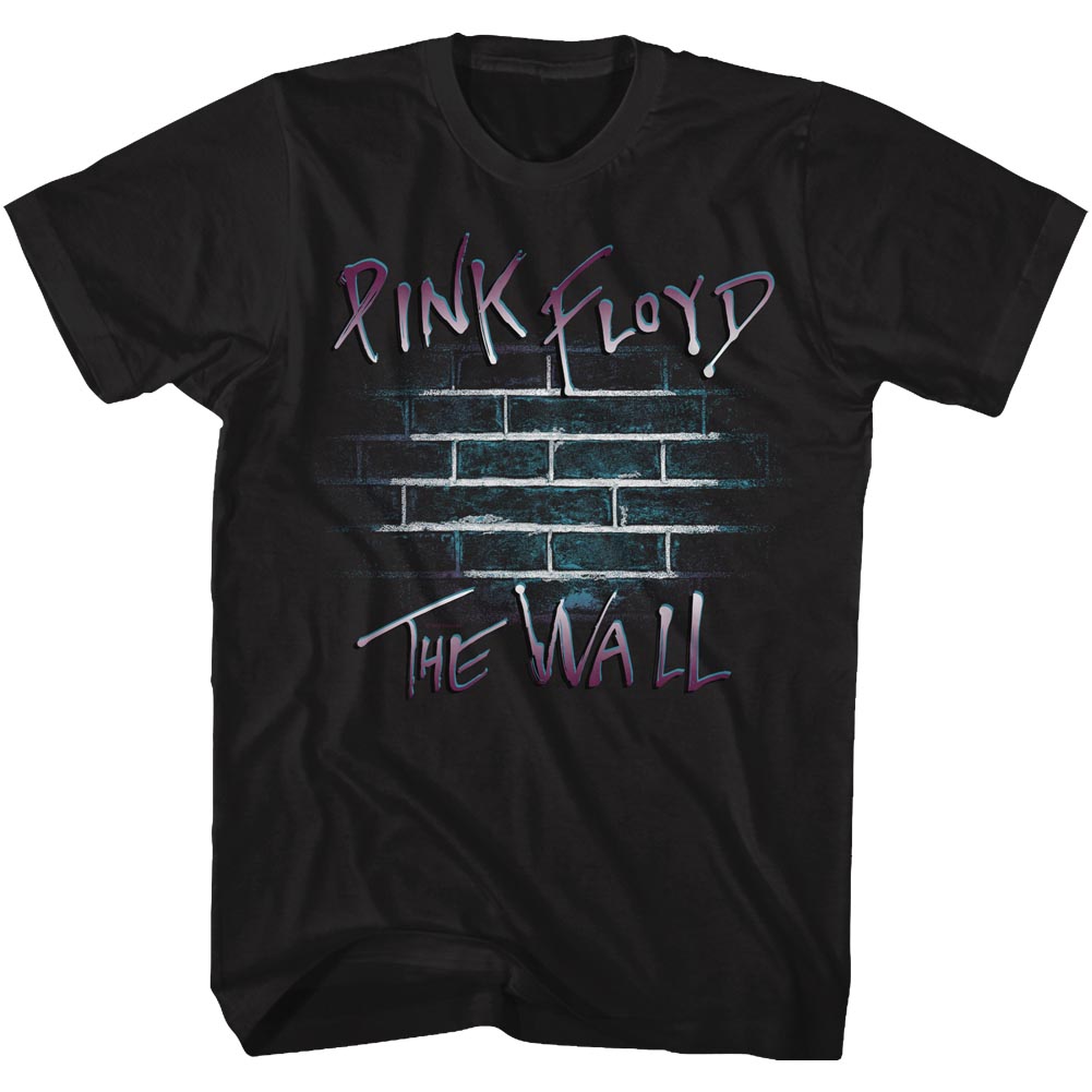 Pink Floyd Tall T-Shirt The Wall Purple Gradient Black Tee