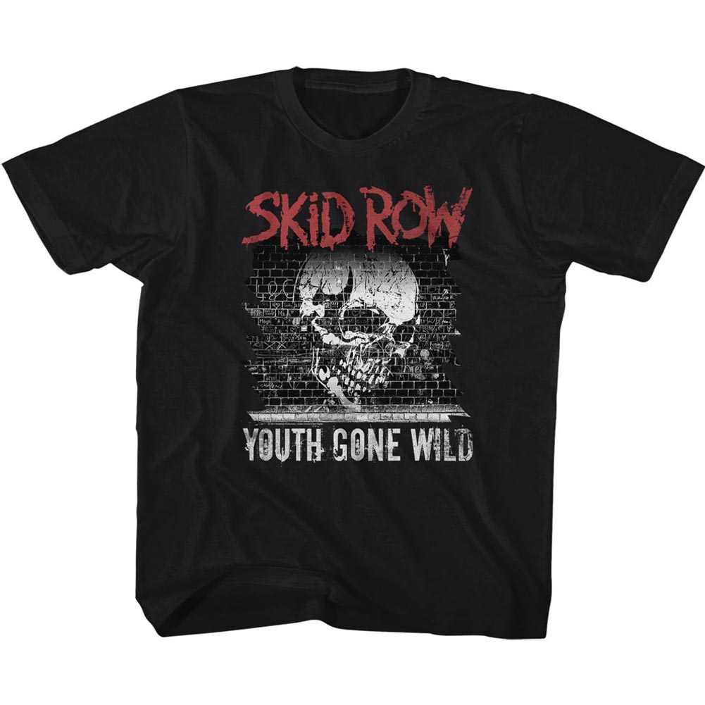FILA Skid Row Toddler T Shirt Youth Gone Wild Graffiti Black Tee