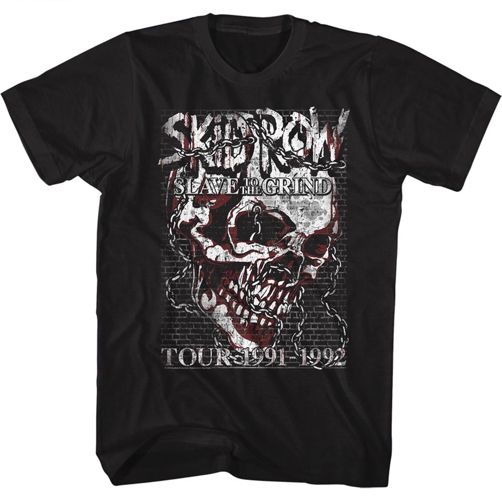 FILA T shirt alta Skid Row Slave to the Grind Tour maglietta nera