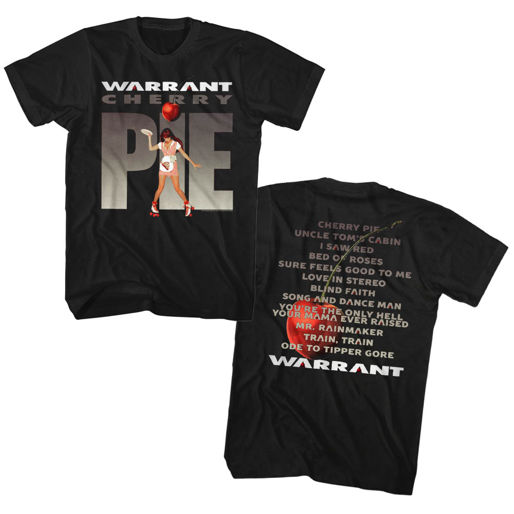 Warrant Band T-Shirt Cherry Pie Front and Back Black Tee | eBay