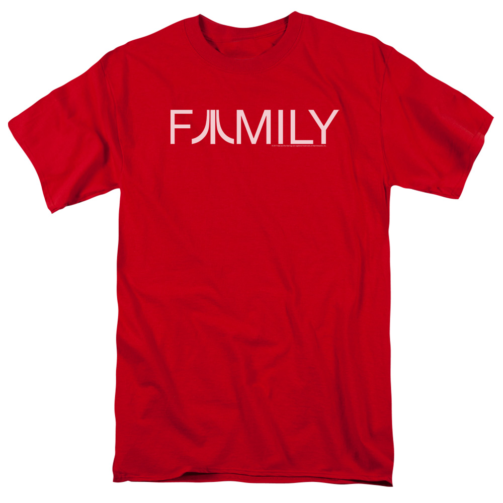 Atari Mens T-Shirt Family Logo Red Tee