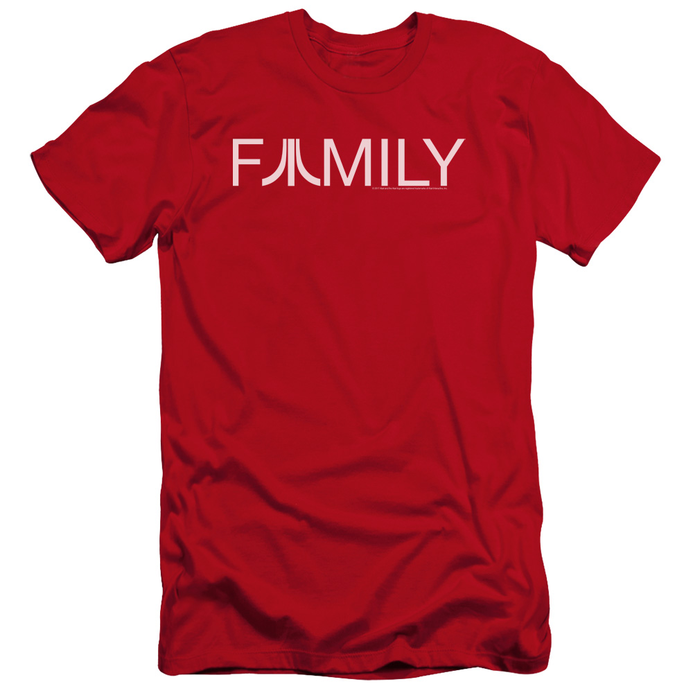 Atari Premium Canvas T-Shirt Family Logo Red Tee