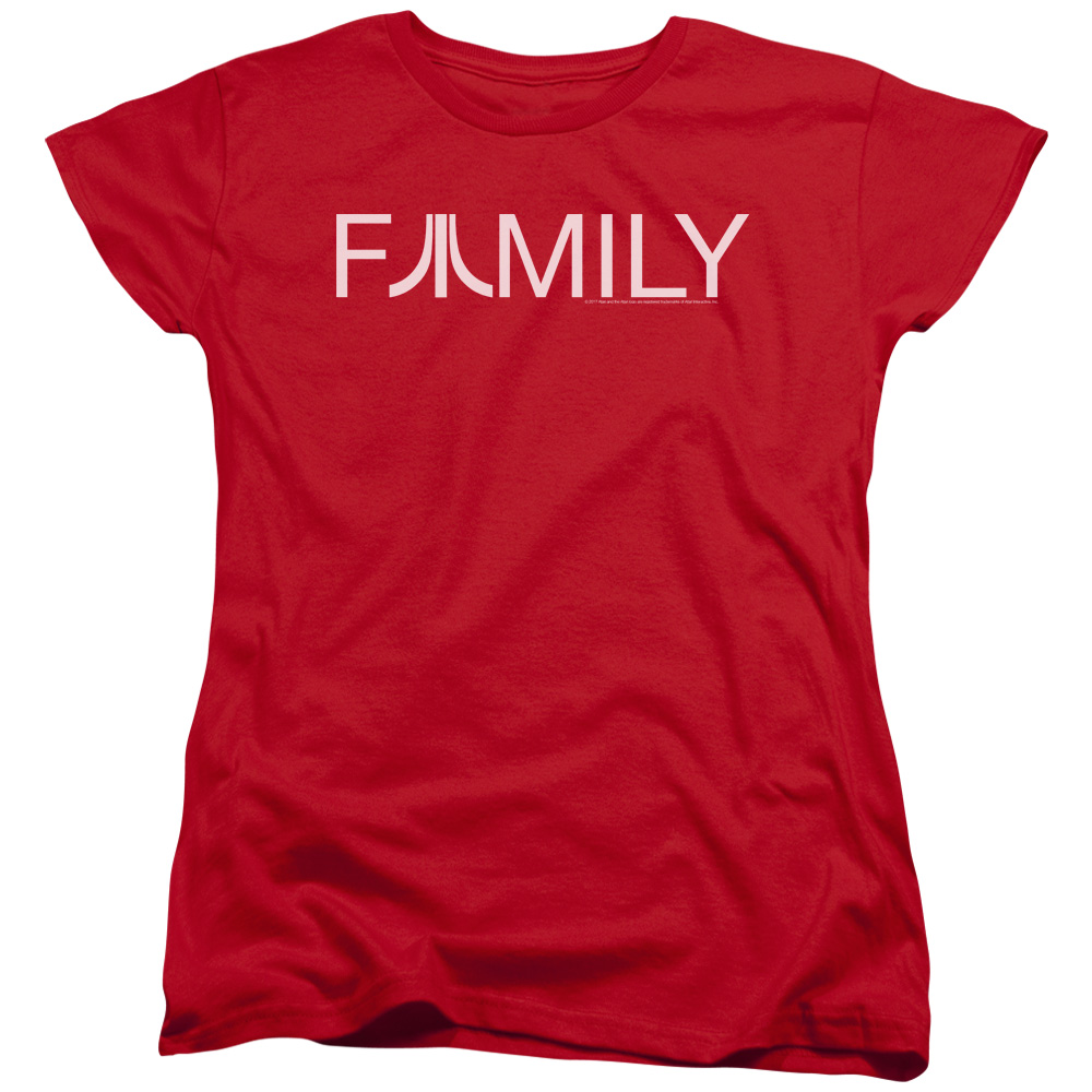 Atari Womens T-Shirt Family Logo Red Tee