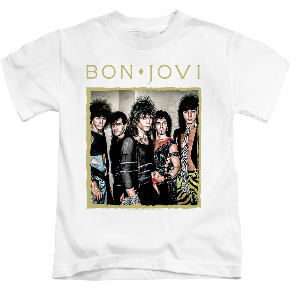 Bon Jovi Youth Boys Kids Short Sleeve T-Shirt Vintage Red Bad Name Graphic Tee