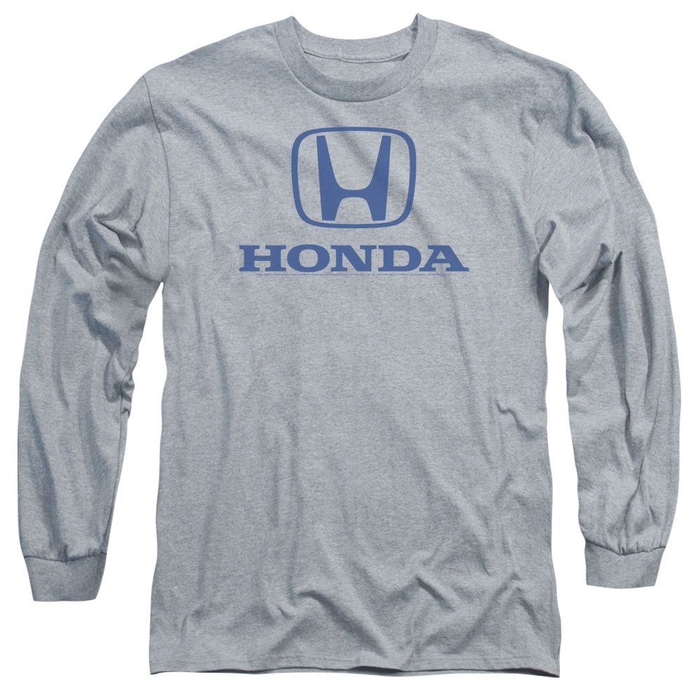 Honda Long Sleeve T-Shirt Blue Standard Logo Heather Tee