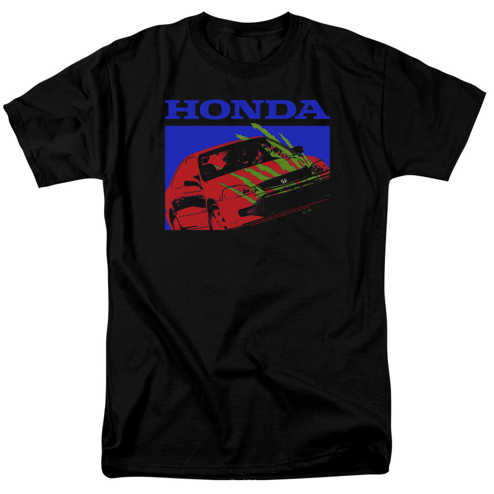 Honda Mens T-Shirt Bold Civic Coupe Black Tee