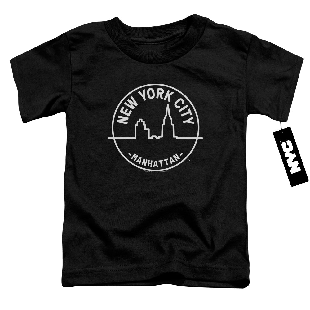 NYC Toddler T-Shirt New York City Manhattan Black Tee - Picture 2 of 2