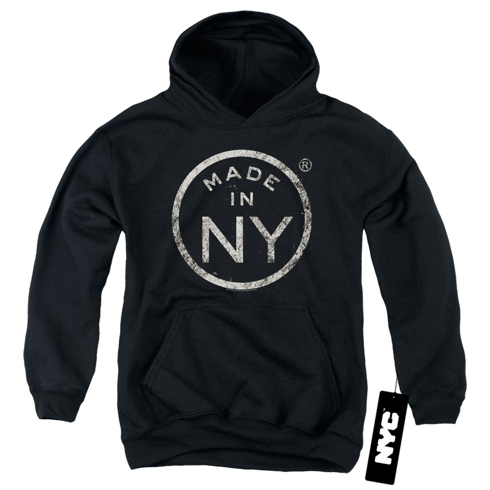 NYC Kids Hoodie Distressed Made In NY Black Hoody - Picture 2 of 2