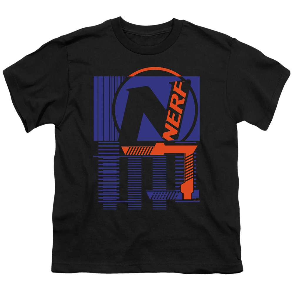 Nerf Kids T-Shirt Grid Black Tee | eBay