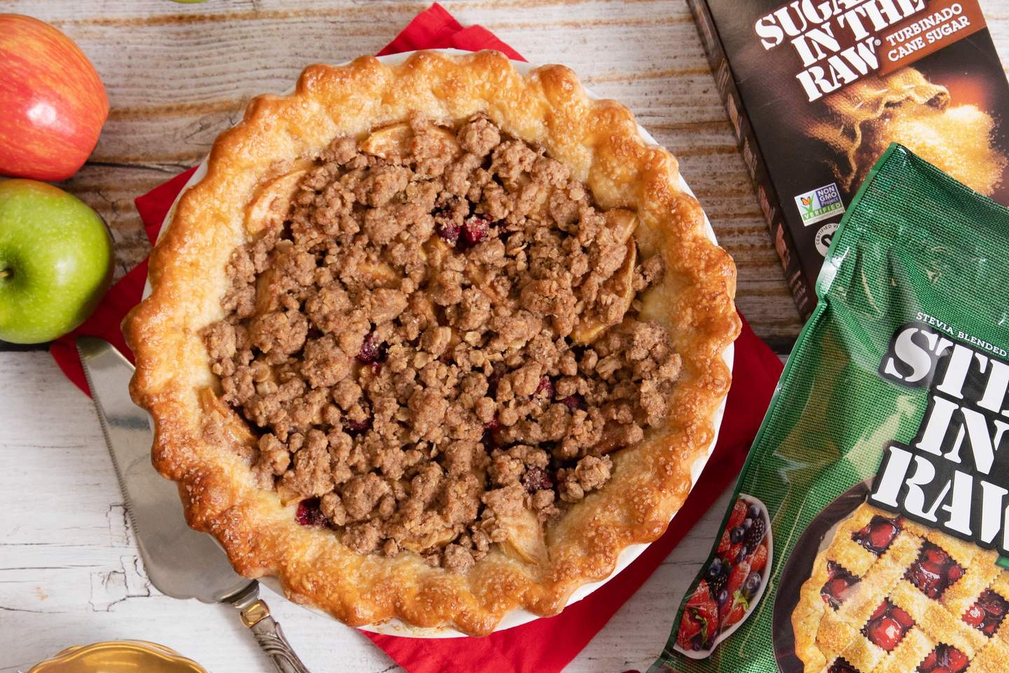 Cranberry Apple Streusel Pie