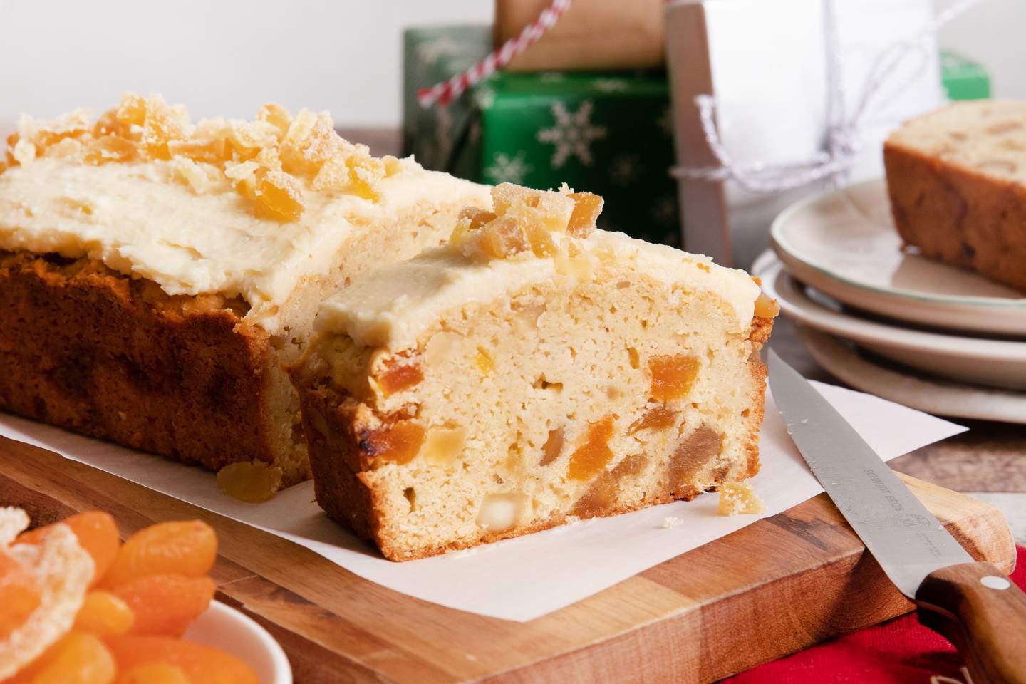Ginger-Apricot Fruit Cake with Hard Sauce Icing&nbsp;