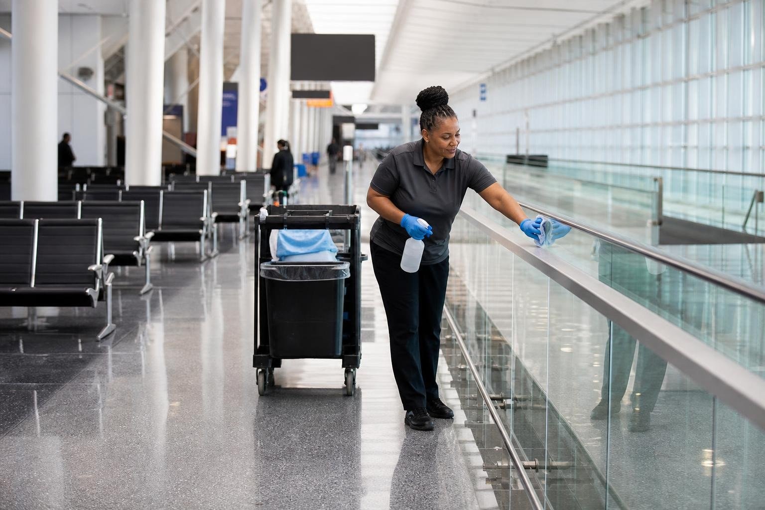Airport & Transportation Facility Cleaning for High-Traffic Passenger Spaces