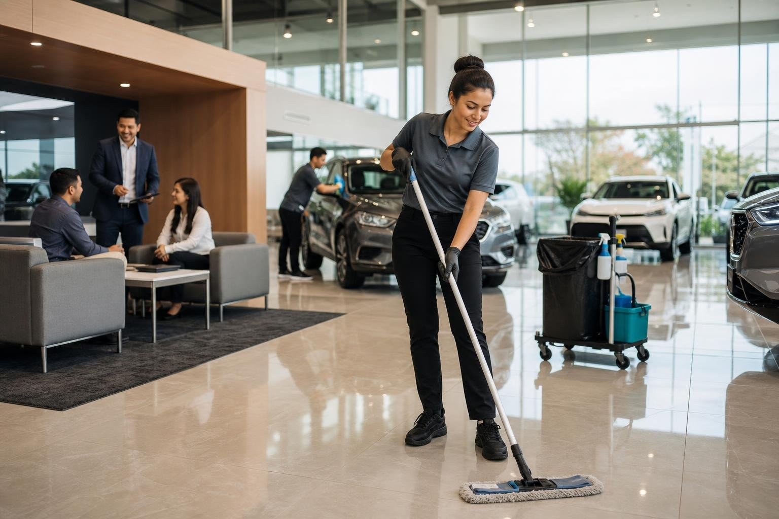 Auto Dealership Cleaning for Polished Showrooms and Customer Spaces
