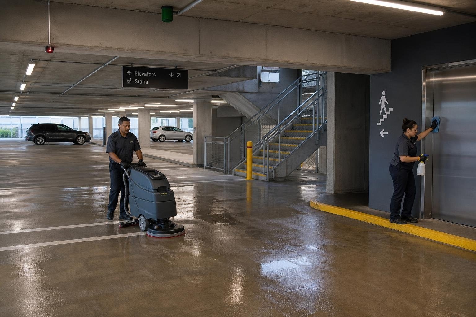 Reliable Cleaning for Parking Garages and Parking Facilities