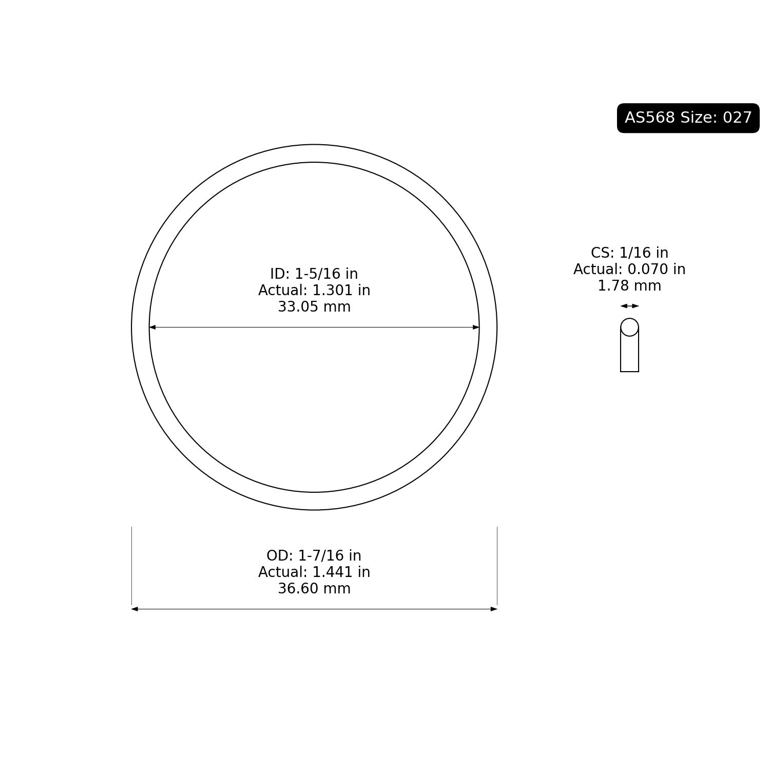 2-027 AS568 Oring