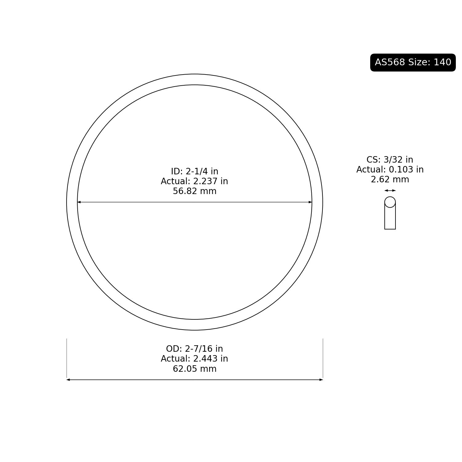 2-140 AS568 Oring