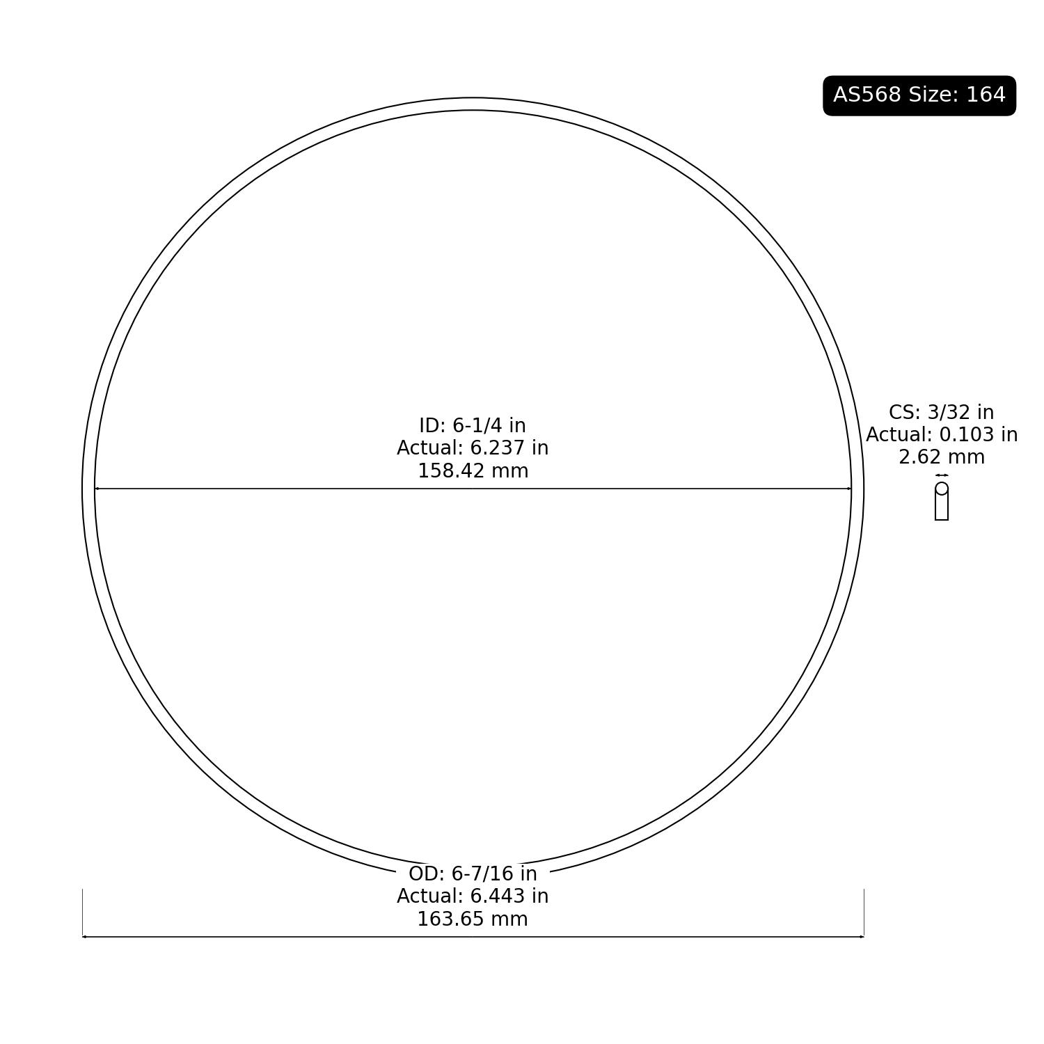 2-164 AS568 Oring