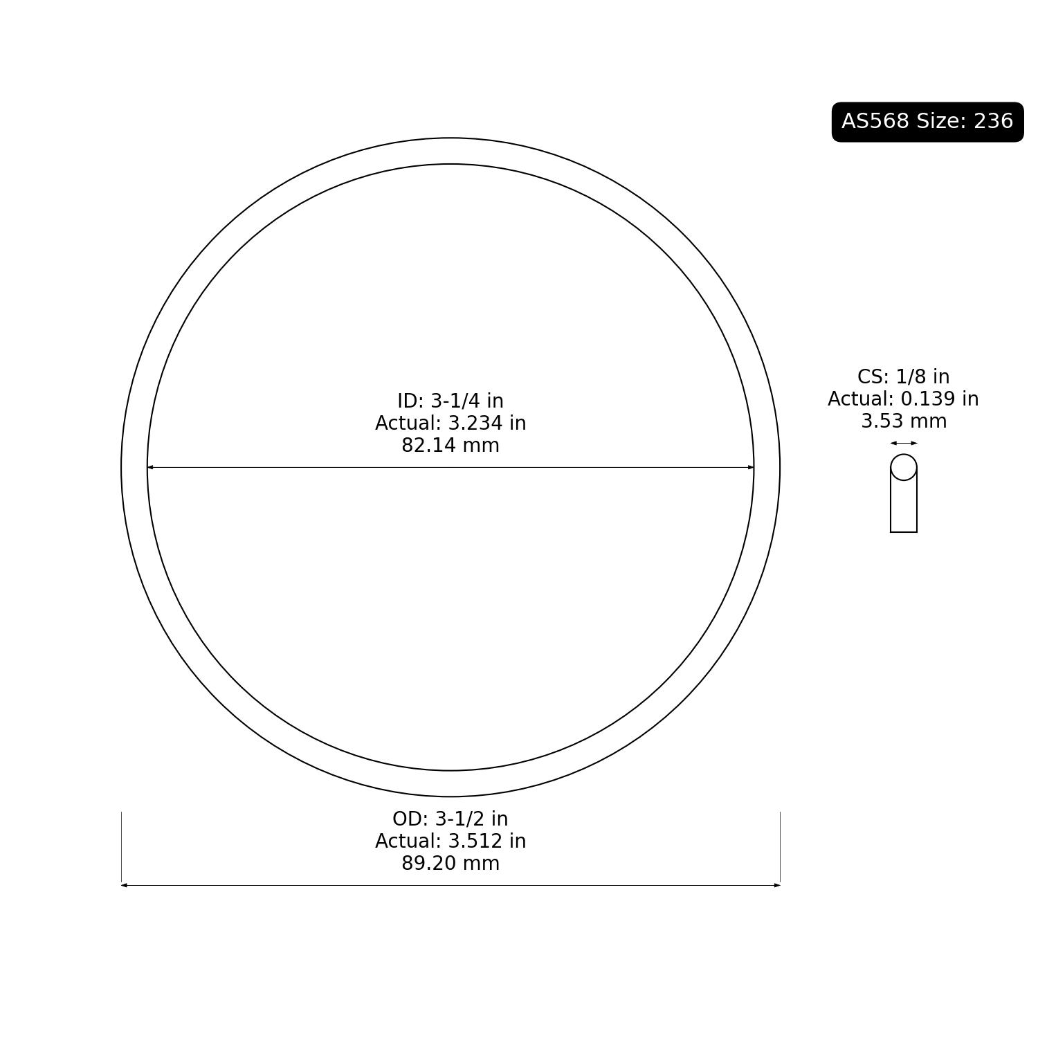 2-236 AS568 Oring