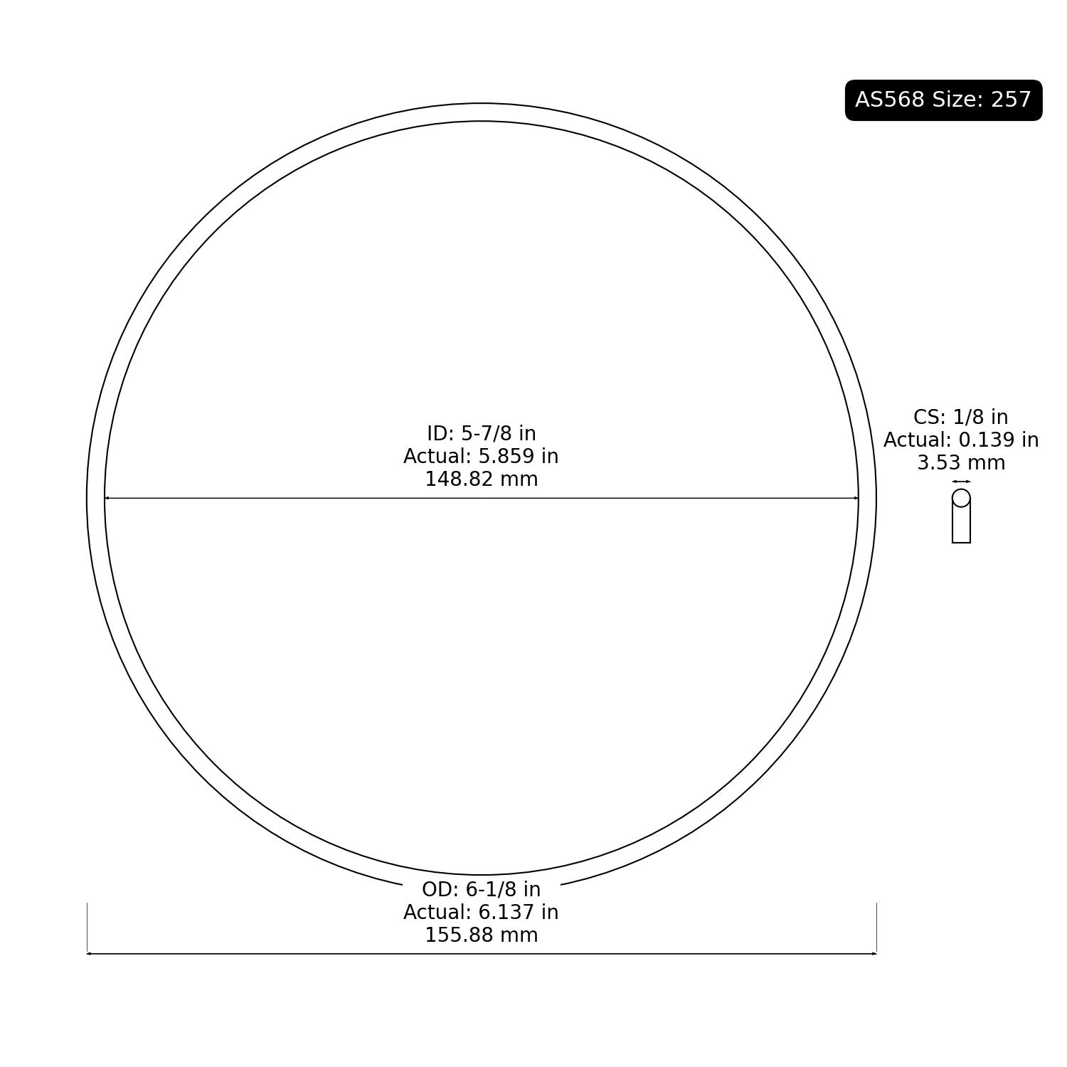 2-257 AS568 Oring