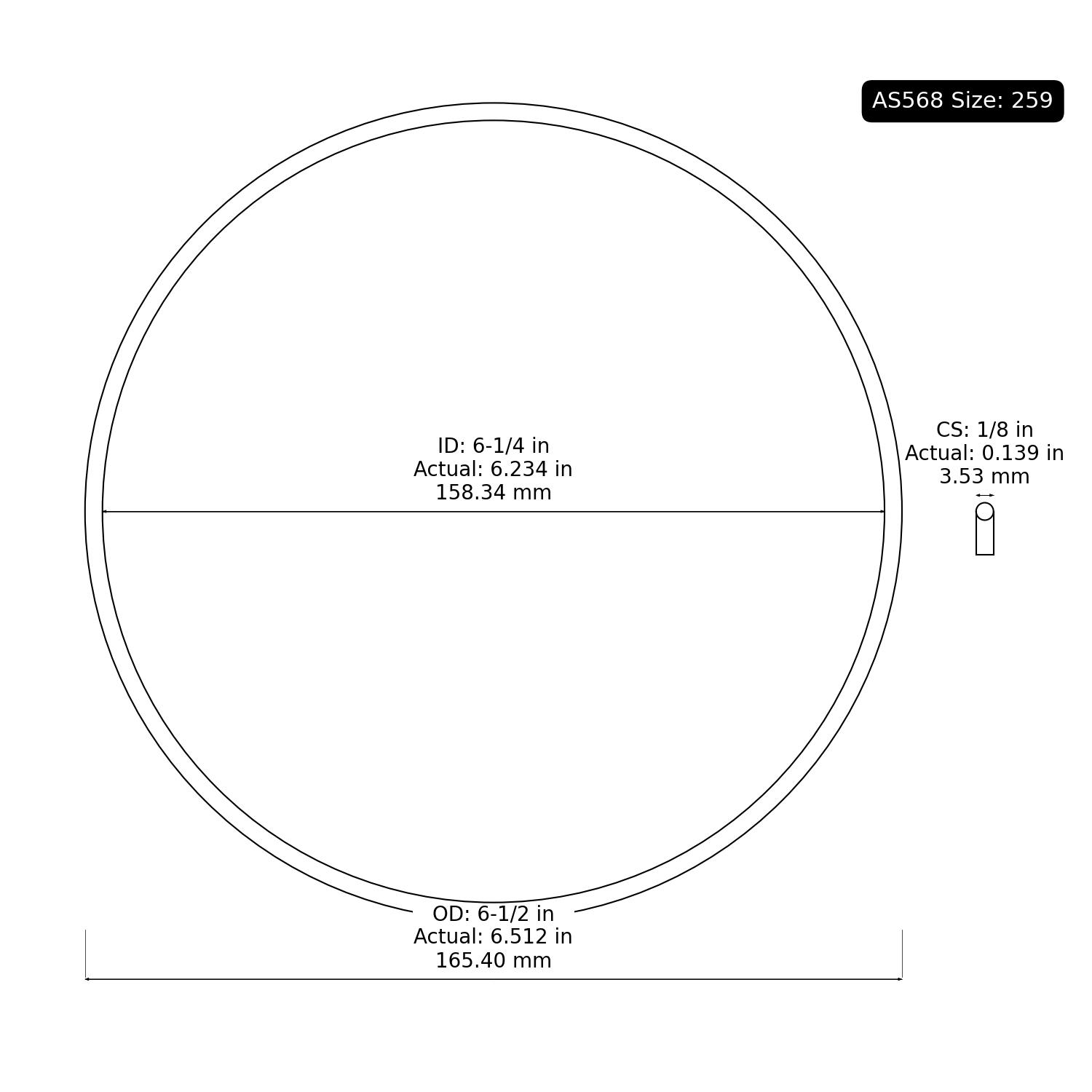 2-259 AS568 Oring
