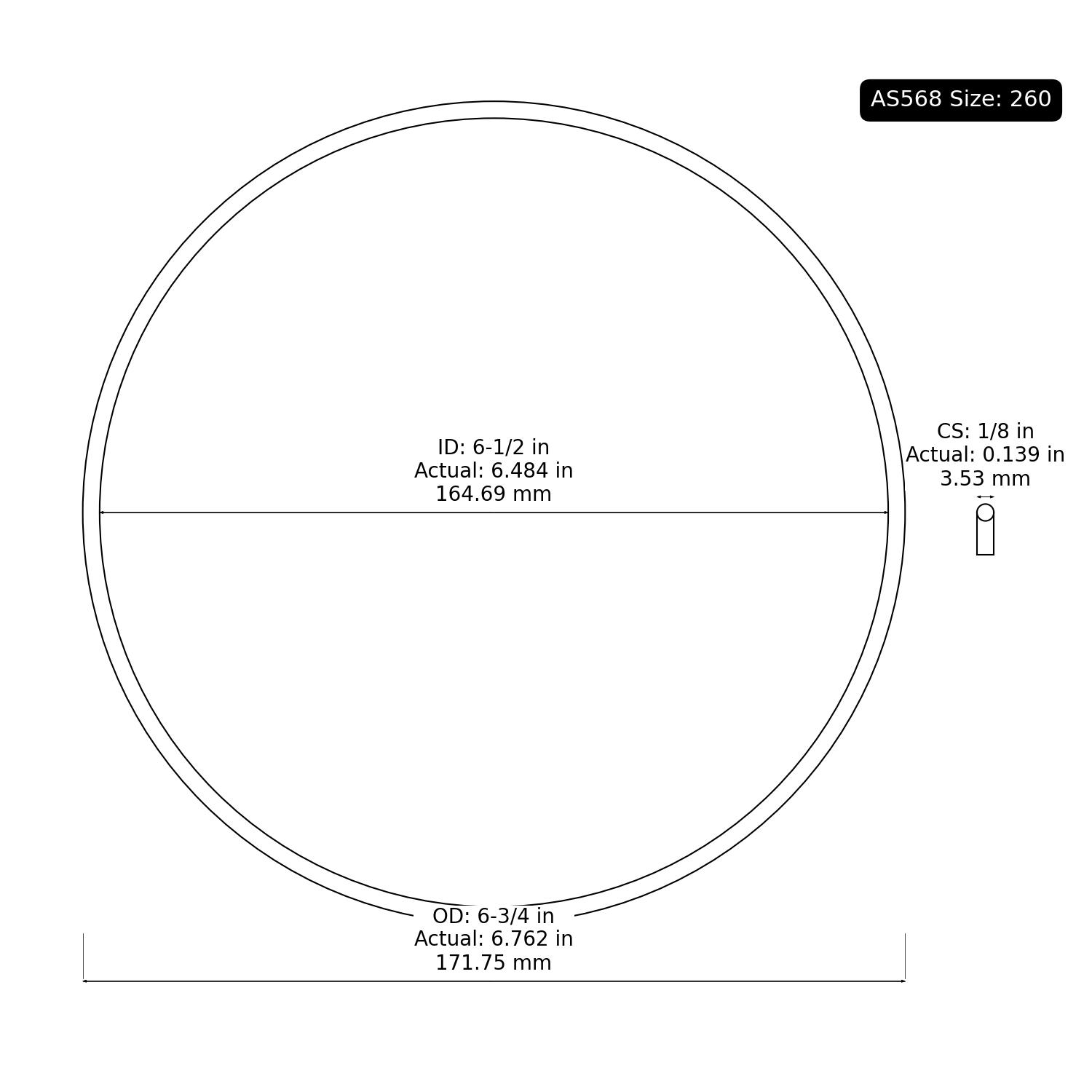 2-260 AS568 Oring