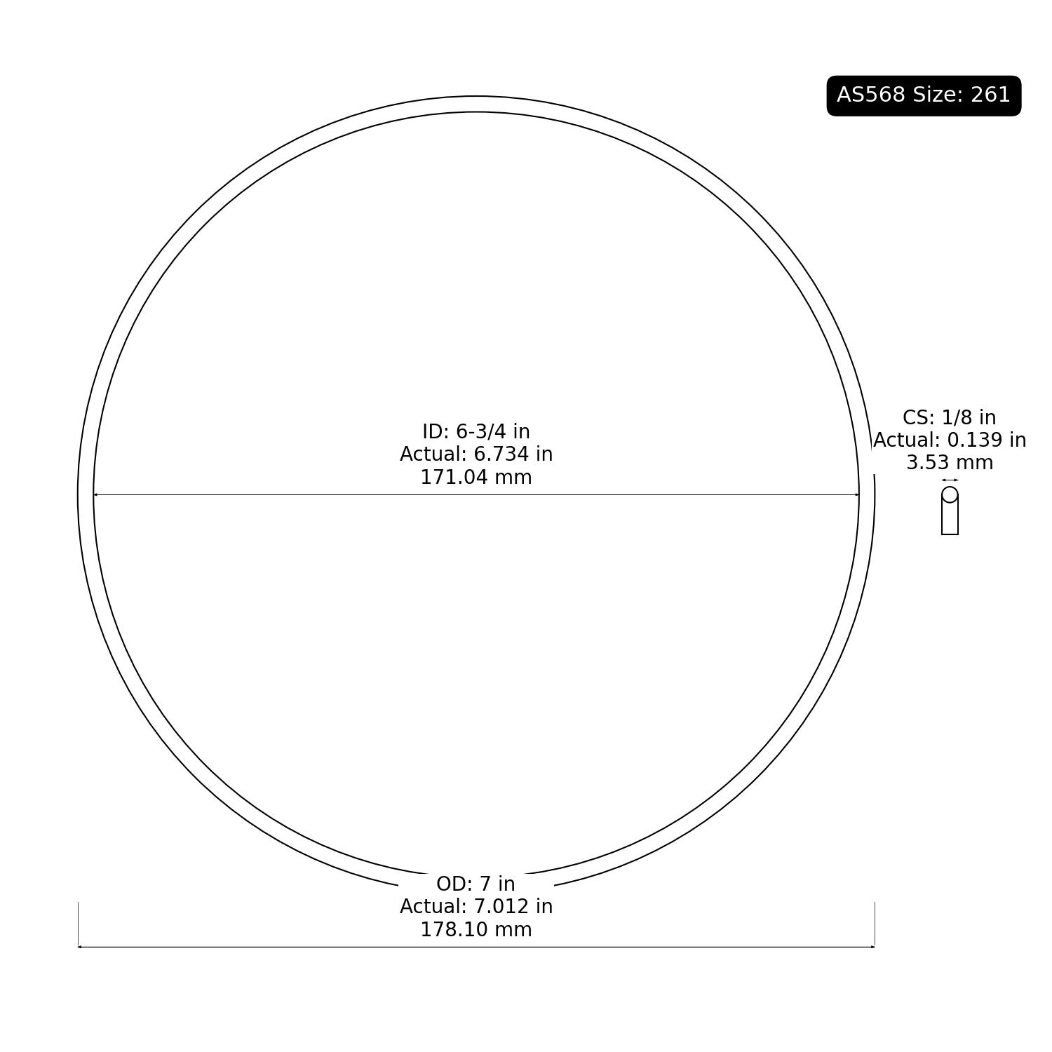 2-261 AS568 Oring