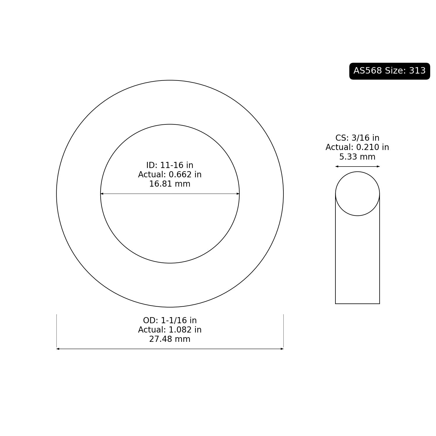 2-313 AS568 Oring