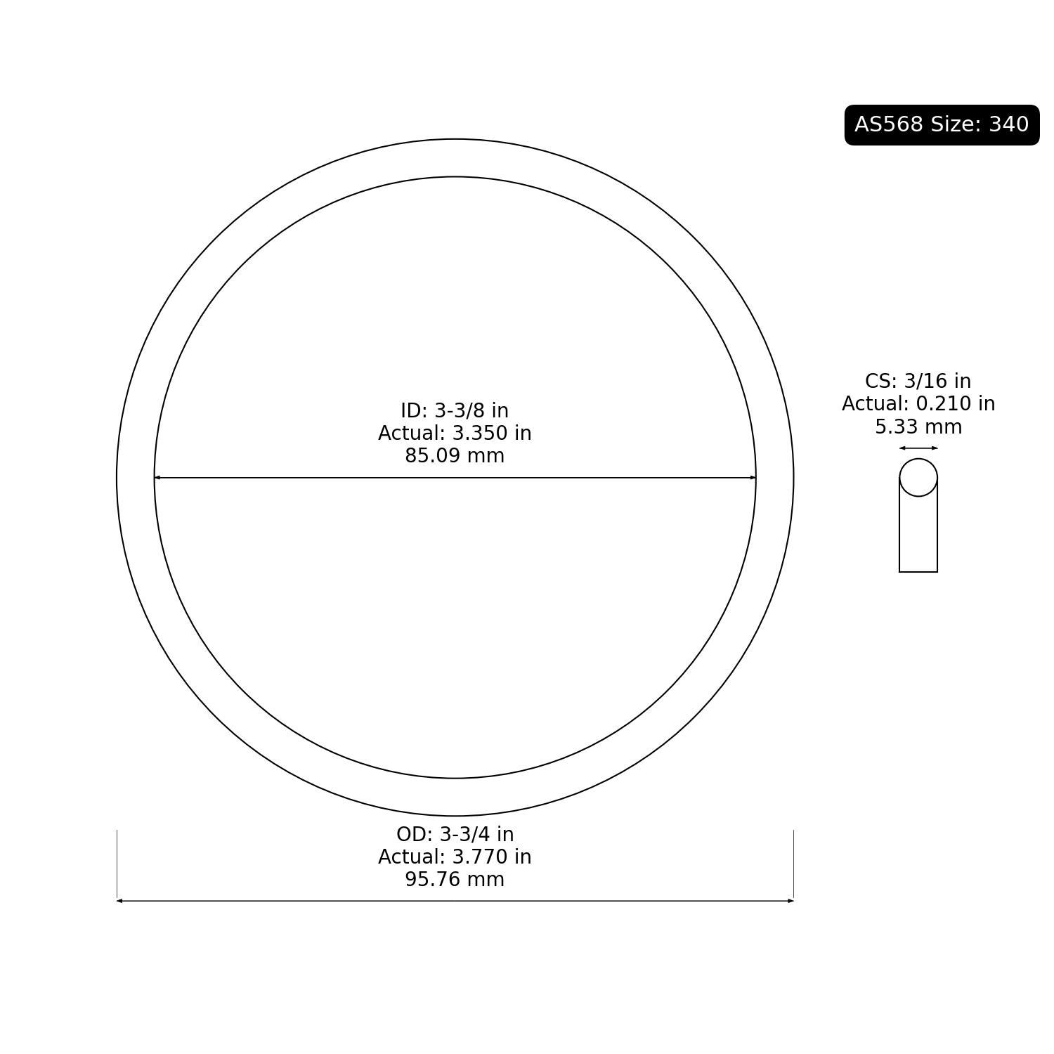 2-340 AS568 Oring