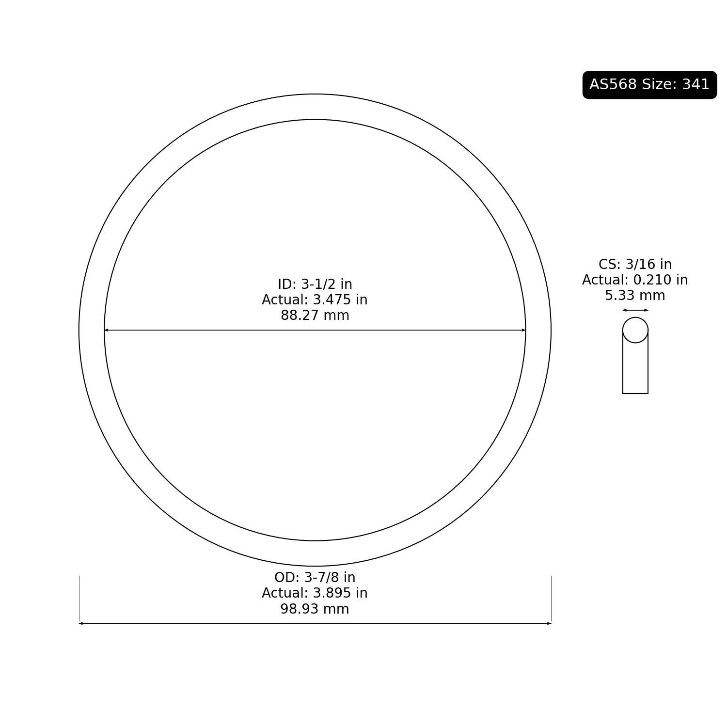 2-341 AS568 Oring