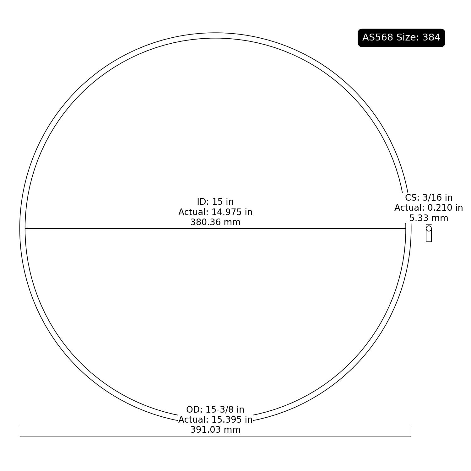 2-384 AS568 Oring