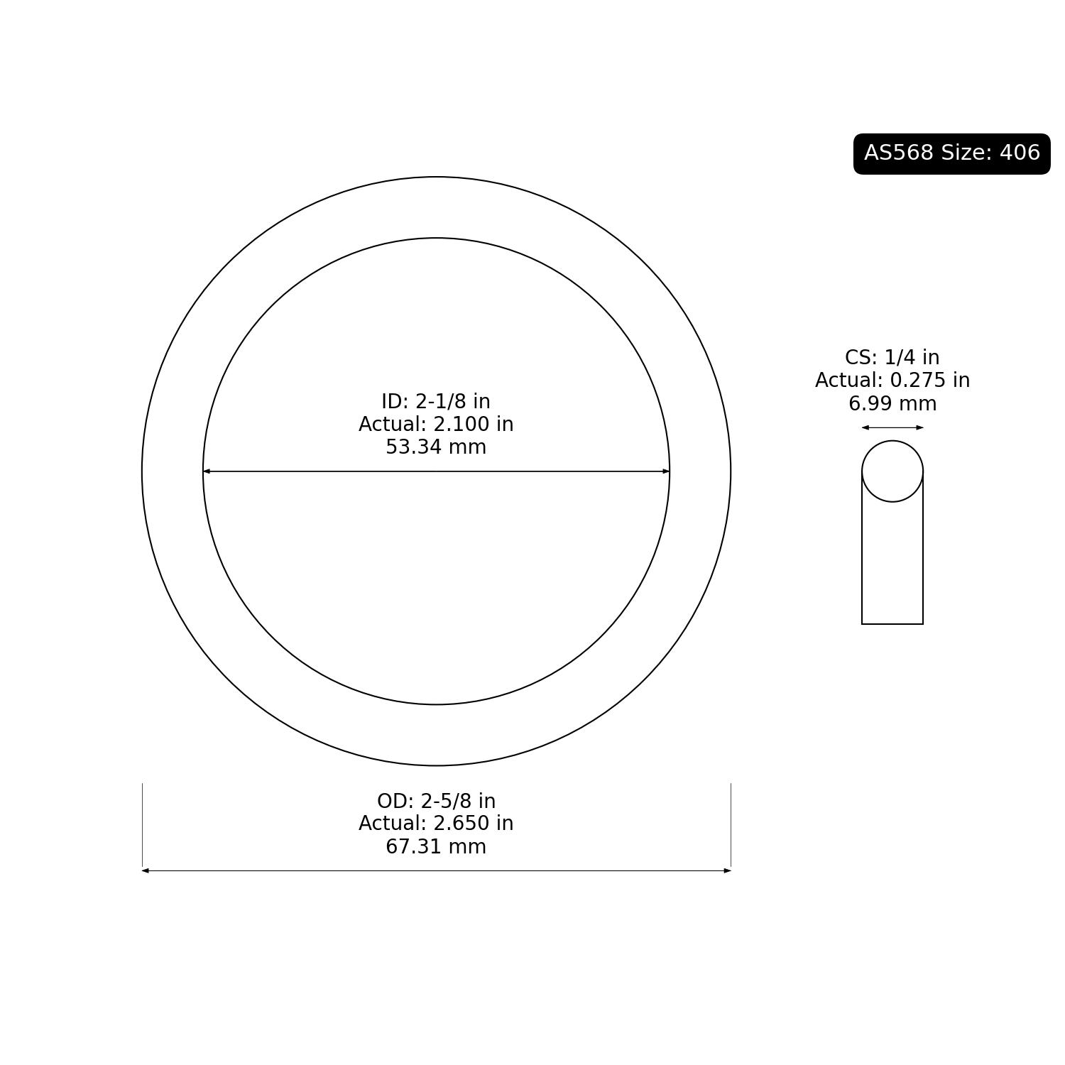2-406 AS568 Oring