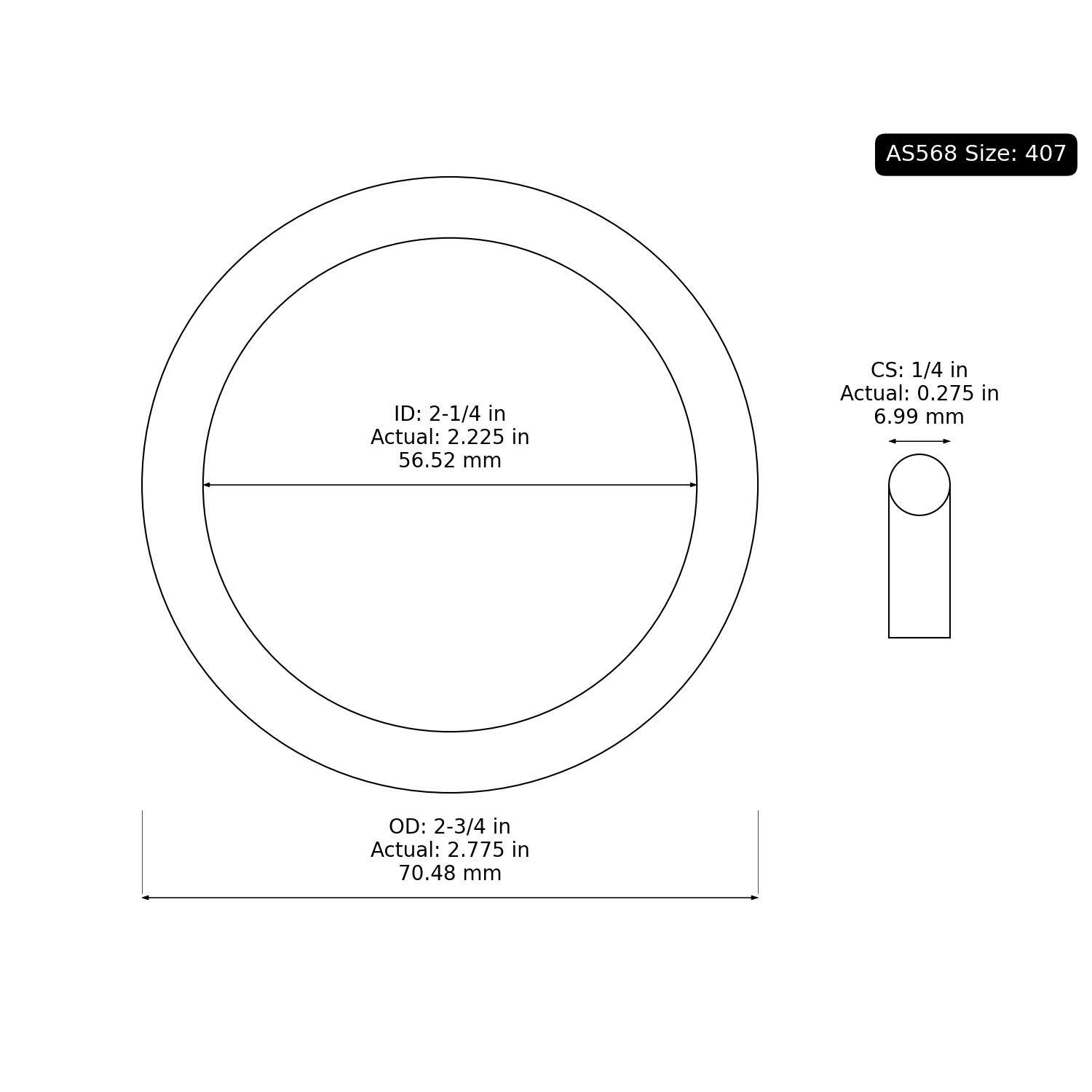 2-407 AS568 Oring