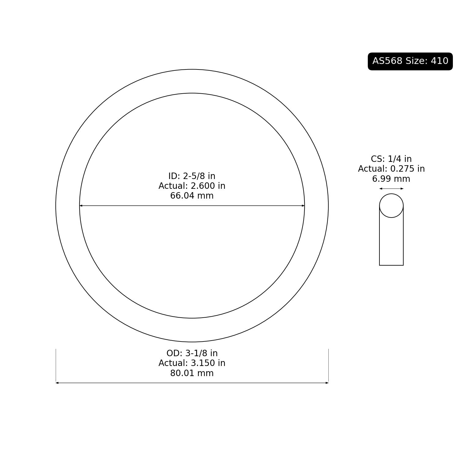 2-410 AS568 Oring