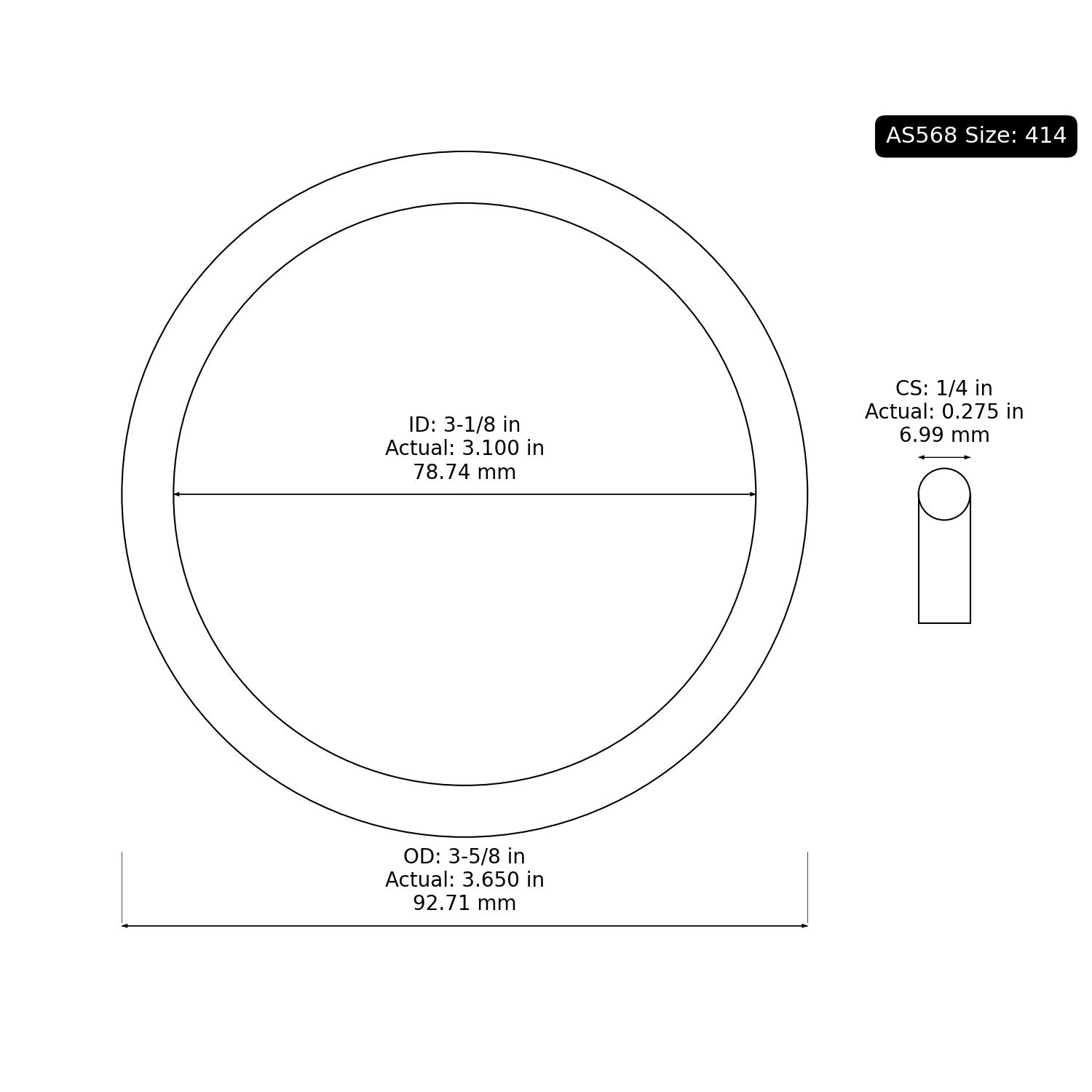 2-414 AS568 Oring