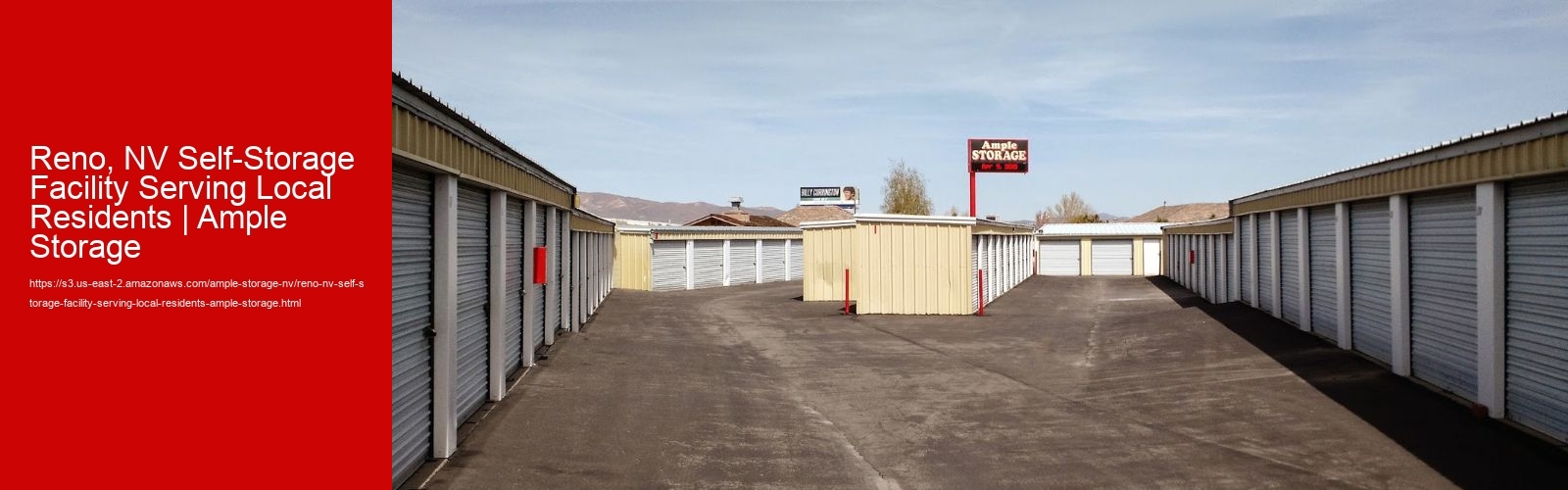 Reno, NV Self-Storage Facility Serving Local Residents | Ample Storage